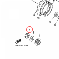 YAMAHA - nakretka nr: 901792000100