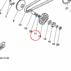 YAMAHA - podkladka nr: 9020113X0300