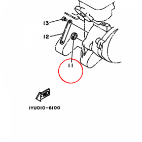 YAMAHA - WENTYL nr: 903382220700