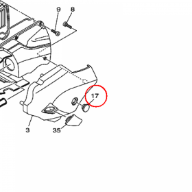 YAMAHA - WENTYL nr: 903382300400