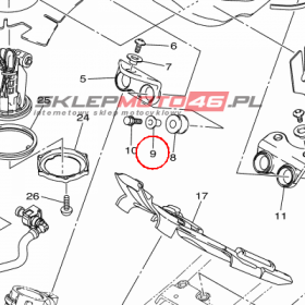YAMAHA - tulejka nr: 903870613600