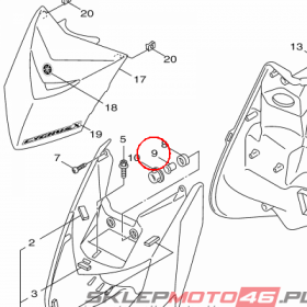 YAMAHA - tulejka nr: 90387067N500