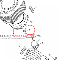 YAMAHA - tulejka nr: 90387087A500
