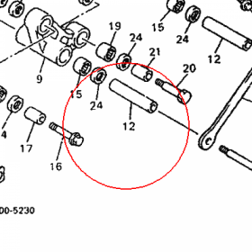 YAMAHA - tulejka nr: 90387122R500