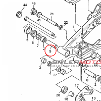 YAMAHA - tulejka nr: 90387160W000