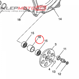 YAMAHA - tulejka nr: 90387178S800