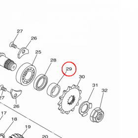 YAMAHA - tulejka nr: 903872200400