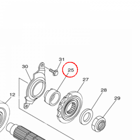 YAMAHA - tulejka nr: 903872800900
