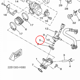YAMAHA - uszczelka nr: 904300980100