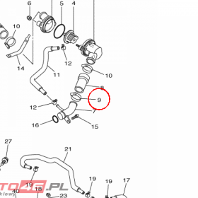 YAMAHA - UCHWYT PRZEW. nr: 904503500100