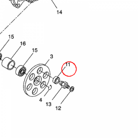 YAMAHA - tulejka nr: 904800687400