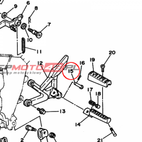 YAMAHA - PIN, CLEVIS nr: 917020804000