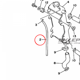 YAMAHA - TUBE, FLEXIBLE VINYL(8AK) nr: 91A200508000