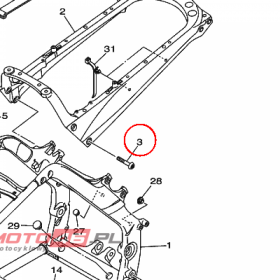 YAMAHA - BOLT, BUTTON HEAD nr: 920121003500