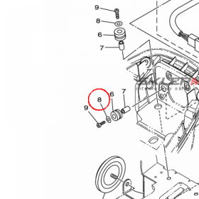 YAMAHA - WASHER, PLAIN (J15) nr: 929020520000