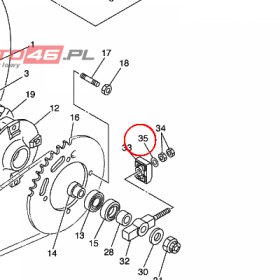 YAMAHA - WASHER, PLAIN nr: 929030860000