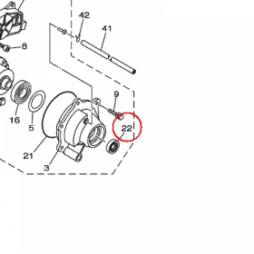 YAMAHA - uszczelniacz nr: 931022403400 > 3B4461630000