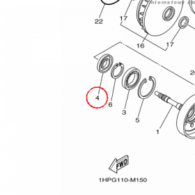YAMAHA - simmering nr: 931023500400