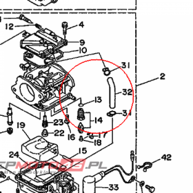 YAMAHA - uszczelniacz nr: 932100422800