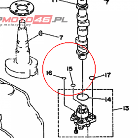YAMAHA - uszczelniacz nr: 9321010M6100