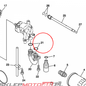 YAMAHA - uszczelniacz nr: 932101400100