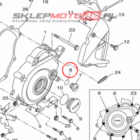YAMAHA - uszczelniacz nr: 9321014X0000