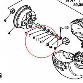 YAMAHA - uszczelniacz nr: 932101568000