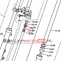 YAMAHA - uszczelniacz nr: 932101650000