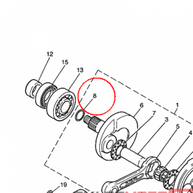 YAMAHA - uszczelniacz nr: 932101802300