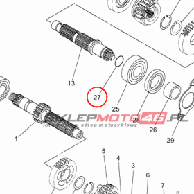 YAMAHA - uszczelniacz nr: 9321022X0000