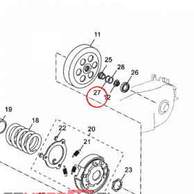 YAMAHA - uszczelniacz nr: 9321025X0100