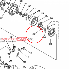 YAMAHA - uszczelniacz nr: 932102660600 > 932102666200