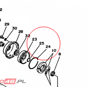 YAMAHA - uszczelniacz nr: 932102666200