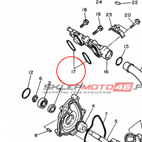 YAMAHA - uszczelniacz nr: 932103069400