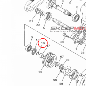 YAMAHA - uszczelniacz nr: 932103200100