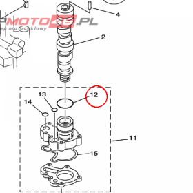 YAMAHA - uszczelniacz nr: 9321033MH200