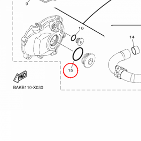 YAMAHA - uszczelniacz nr: 932103580400