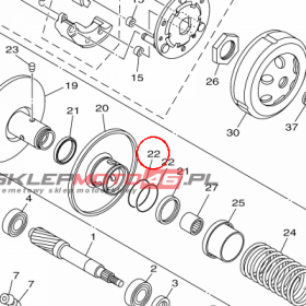 YAMAHA - uszczelniacz nr: 932103880000