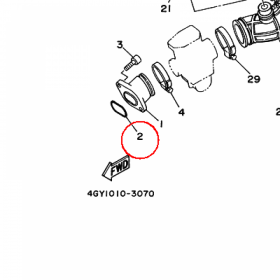 YAMAHA - uszczelniacz nr: 932104065900