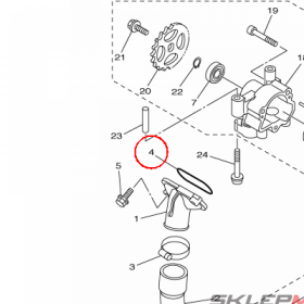 YAMAHA - uszczelniacz nr: 932104604400