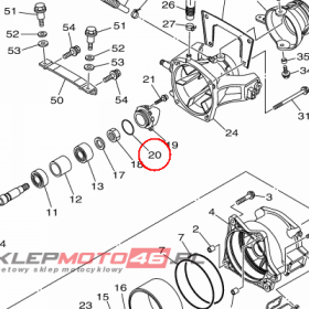 YAMAHA - uszczelniacz nr: 932105401000