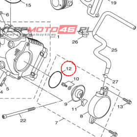 YAMAHA - uszczelniacz nr: 932107146200