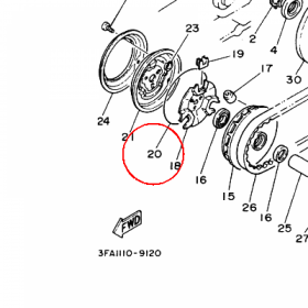 YAMAHA - uszczelniacz nr: 932109769000