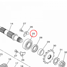 YAMAHA - lozysko nr: 933062044700
