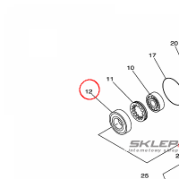 YAMAHA - lozysko nr: 933062065400