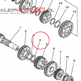 YAMAHA - PIERSCIEN ZAB. nr: 934102203900