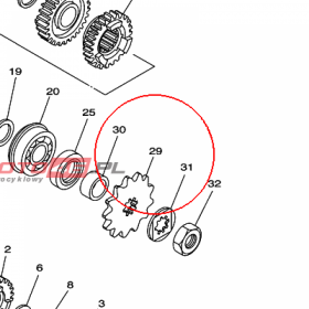 YAMAHA - ZEBATKA ZDAWCZA nr: 9383A1303100