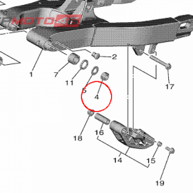 YAMAHA - NUT, U nr: 956121210000