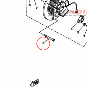 YAMAHA - SCREW FLAT HEAD nr: 987010601400
