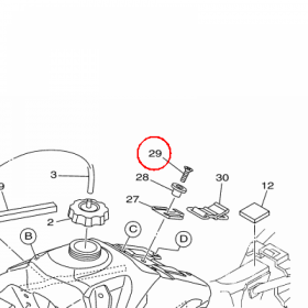 YAMAHA - SCREW, FLAT HEAD nr: 987020602500